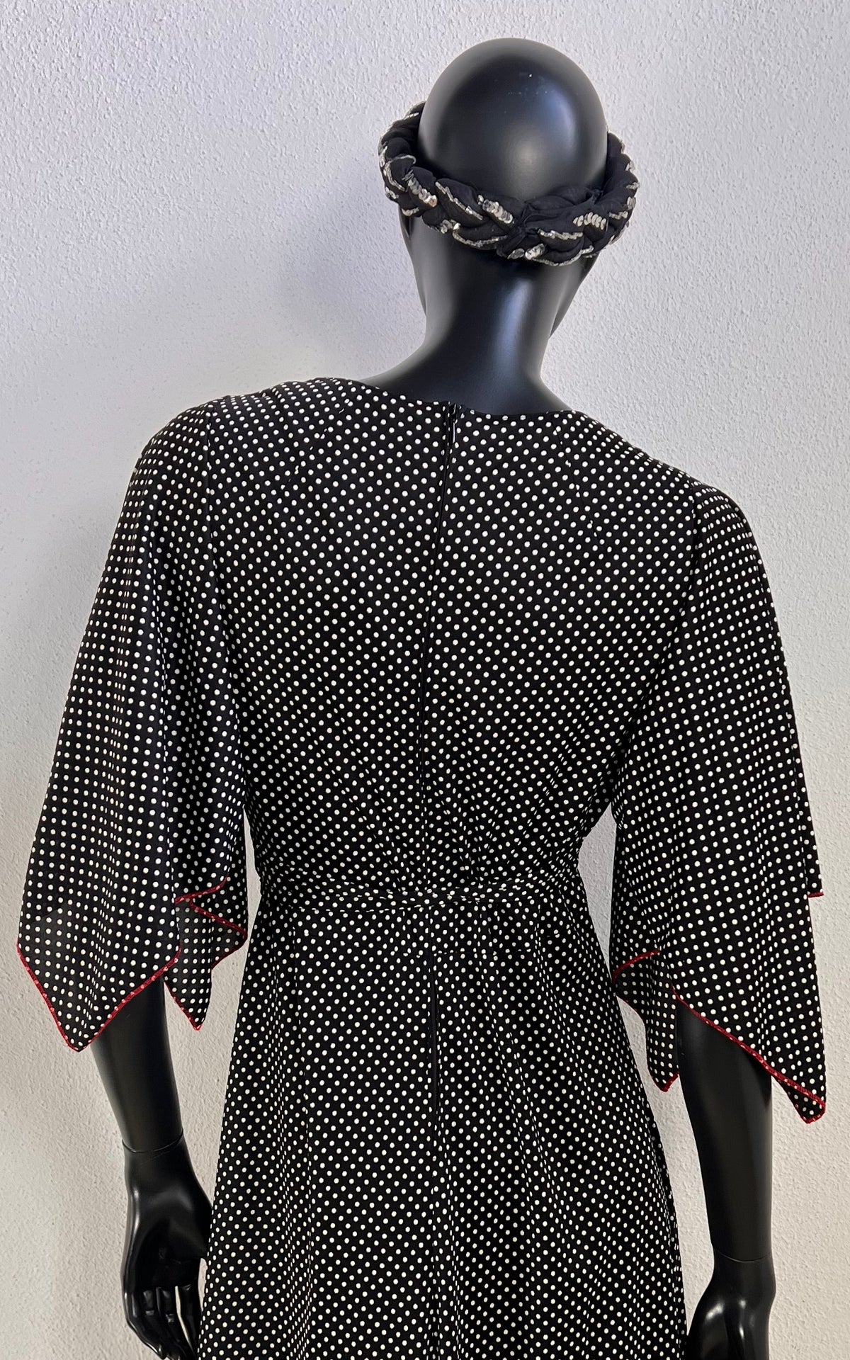Vintage 70s Polka Dot Maxi Dress