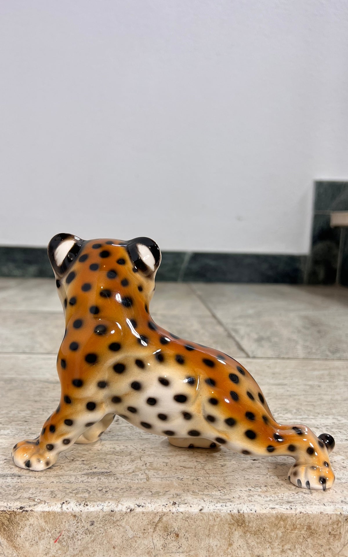 1970s Ronzan Ceramic Leopard Cub – Made in Italy