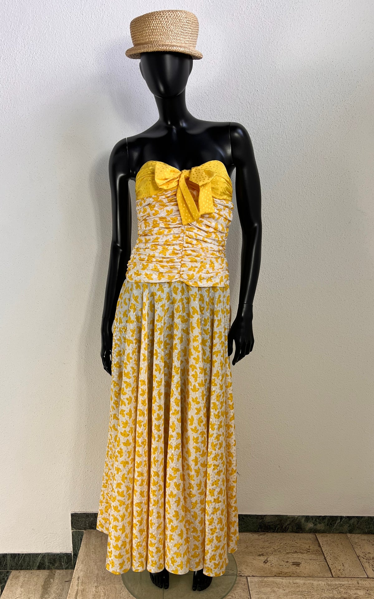Vintage Catalina Yellow Floral Maxi Dress