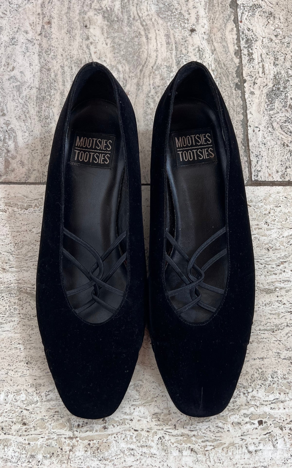 Vintage Mootsie Tootsie Velvet Ballerinas 41