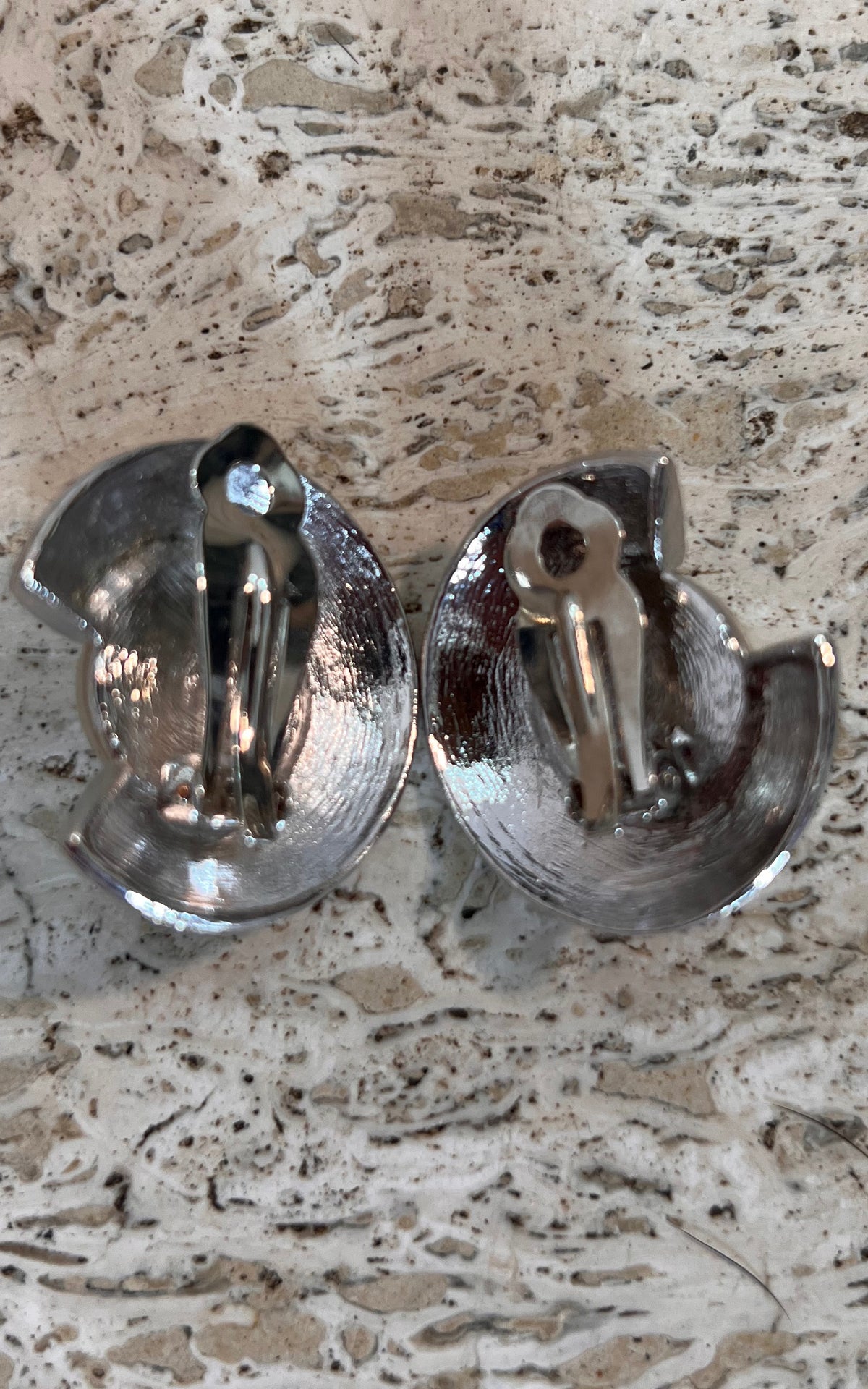 Vintage Mother of Pearl Clip Ons Big
