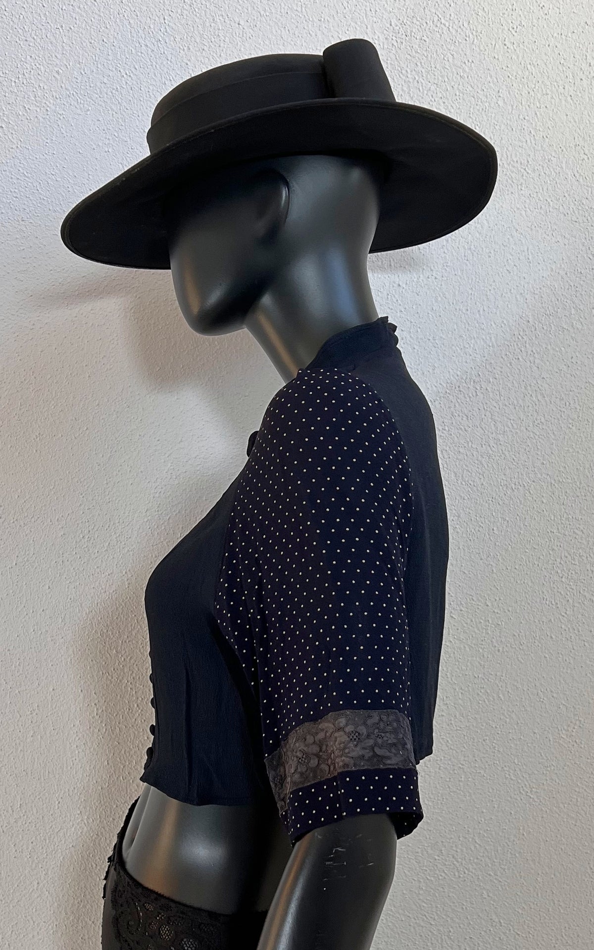 Vintage 30s Reworked Crop Top