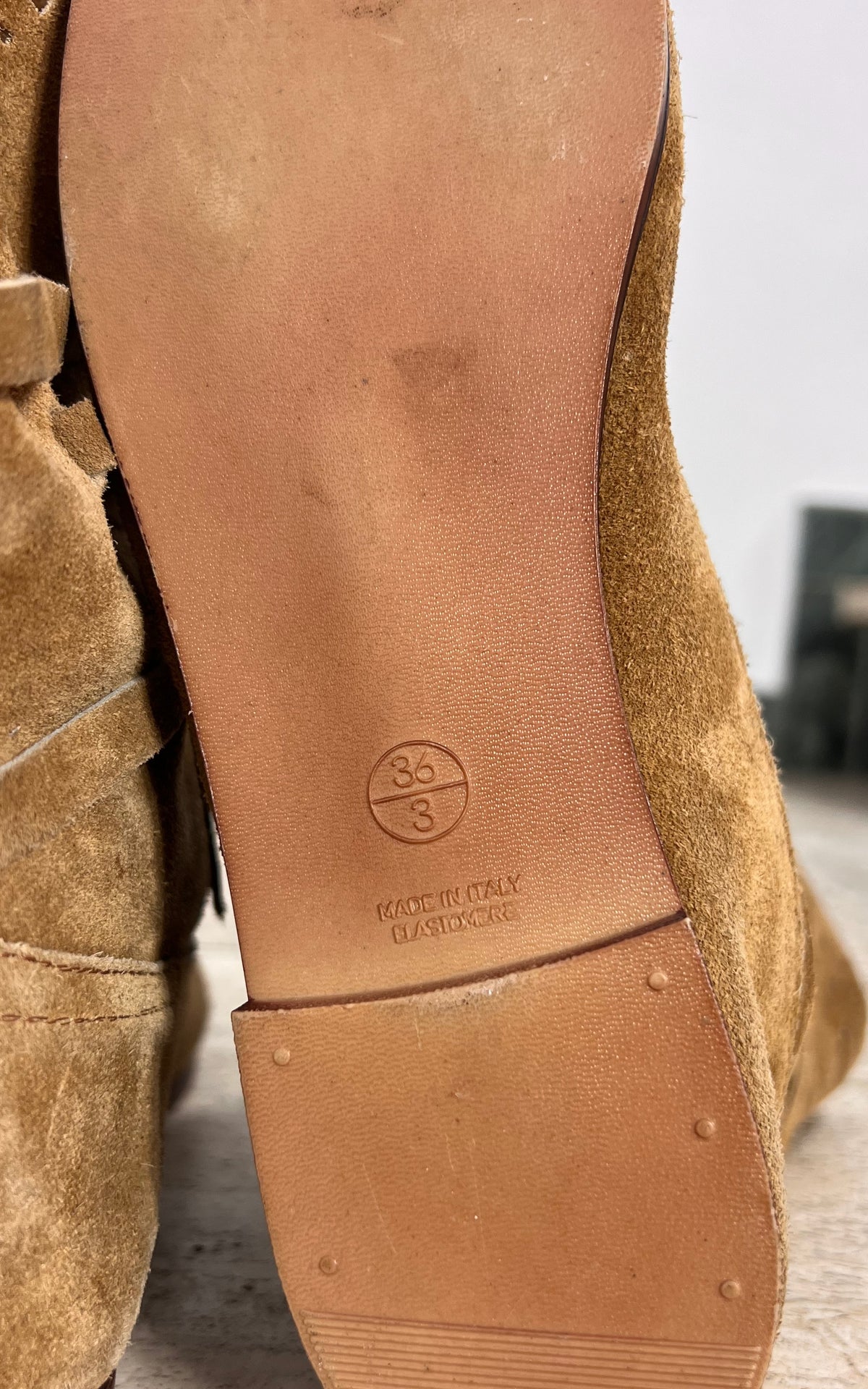 Vintage Suede Boho Slouch Boots 36