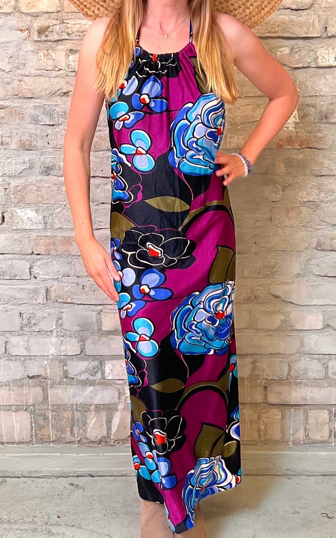 Vintage 70s Hawaii Neckholder Dress