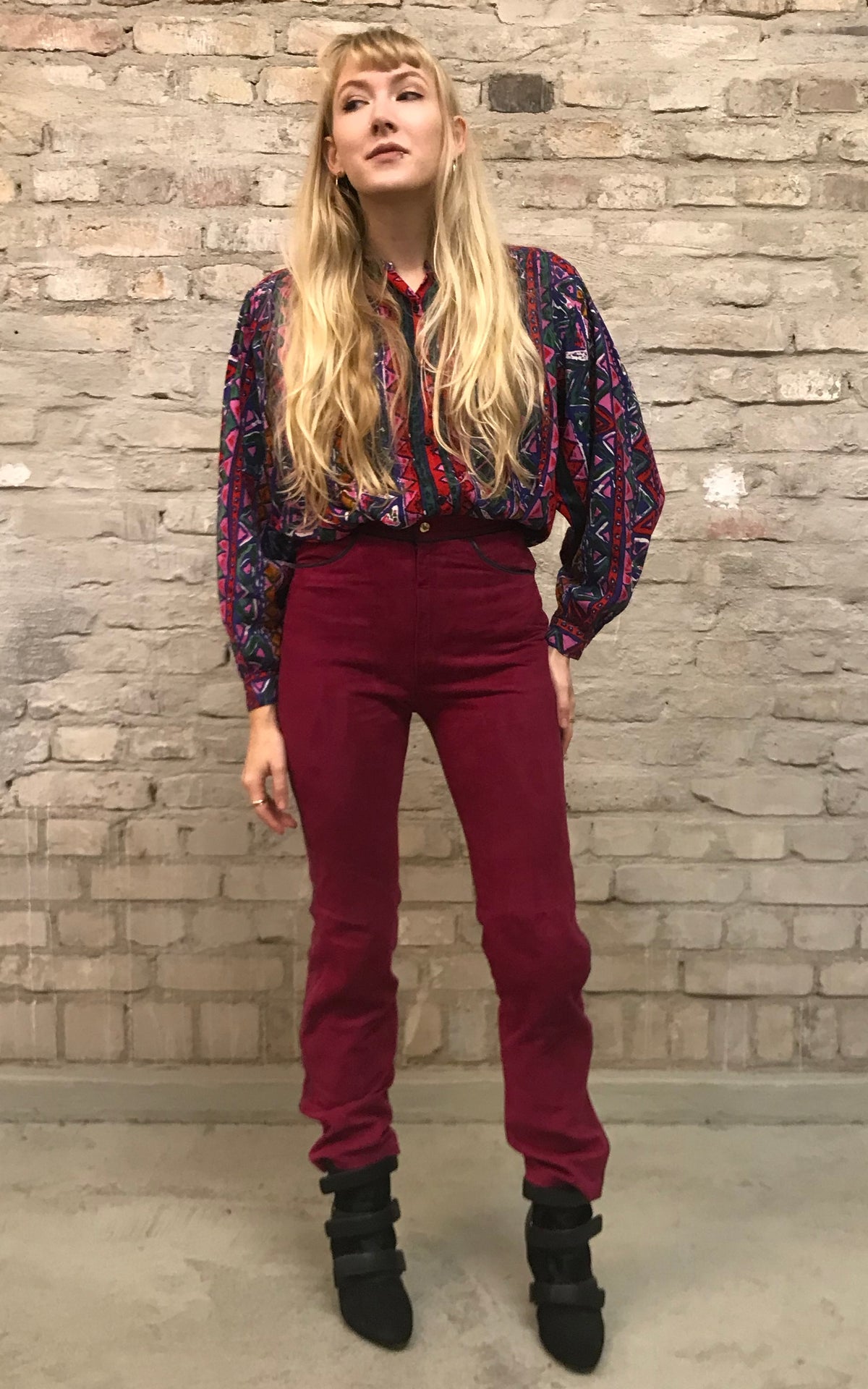 Vintage 70s Roberto Cavalli Suede Leather Pants