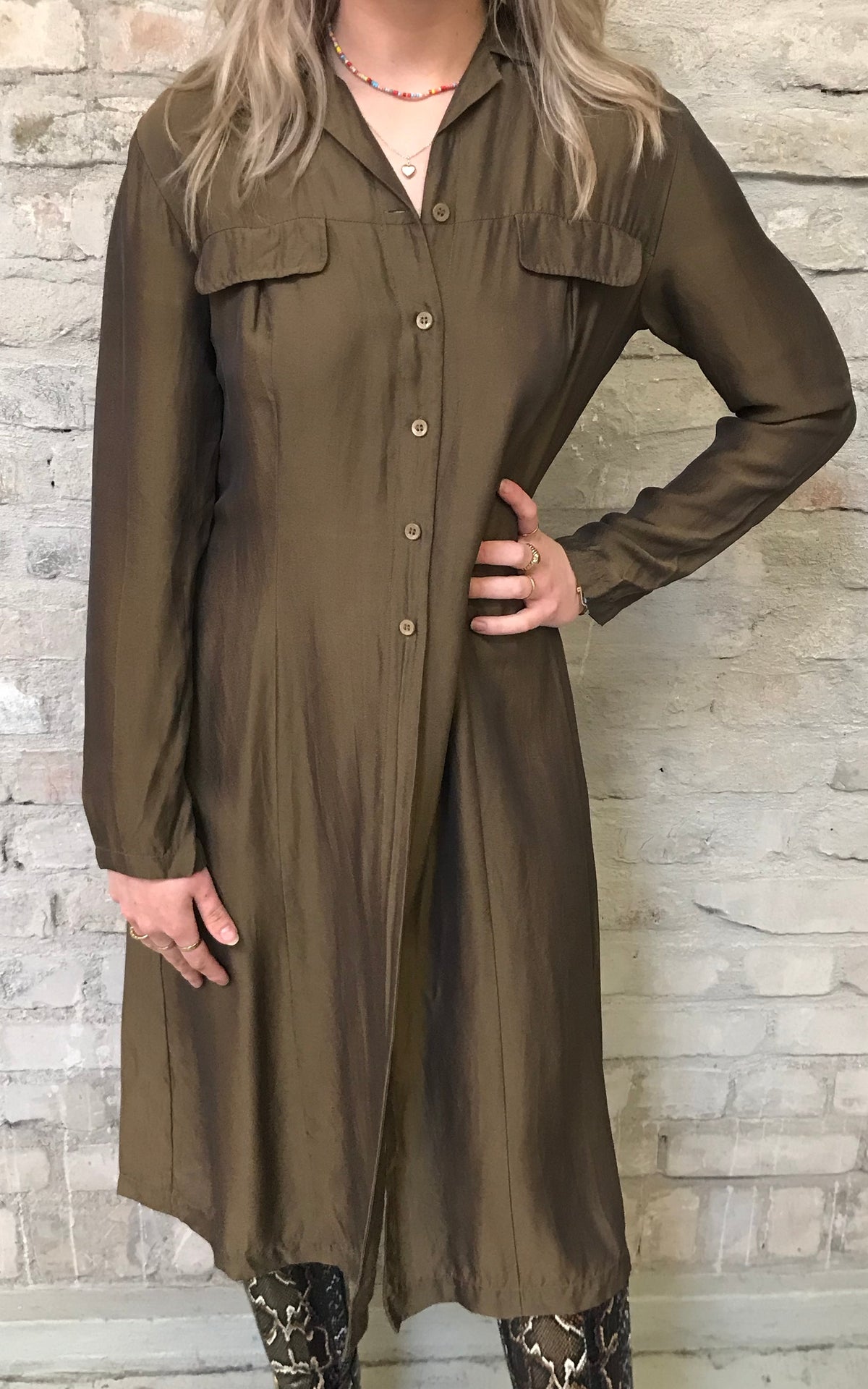 Vintage 90s Longblouse Iridescent Colour