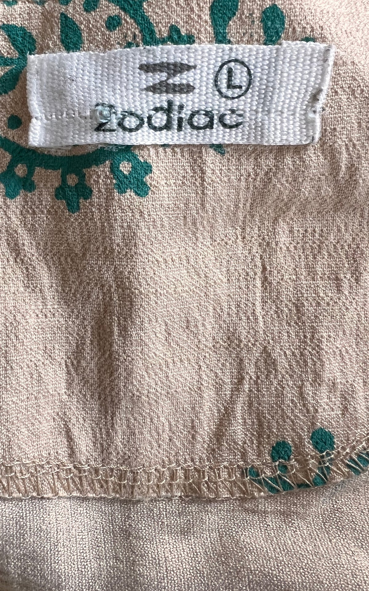 Vintage Zodiac Silk Maxi Dress