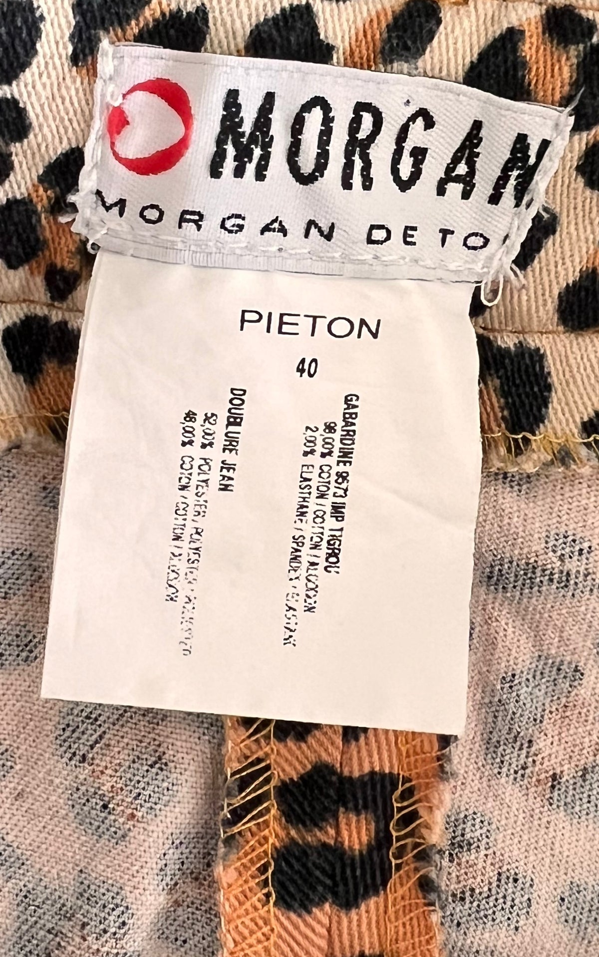 Vintage Morgan de Toi Leopard Denim Pants