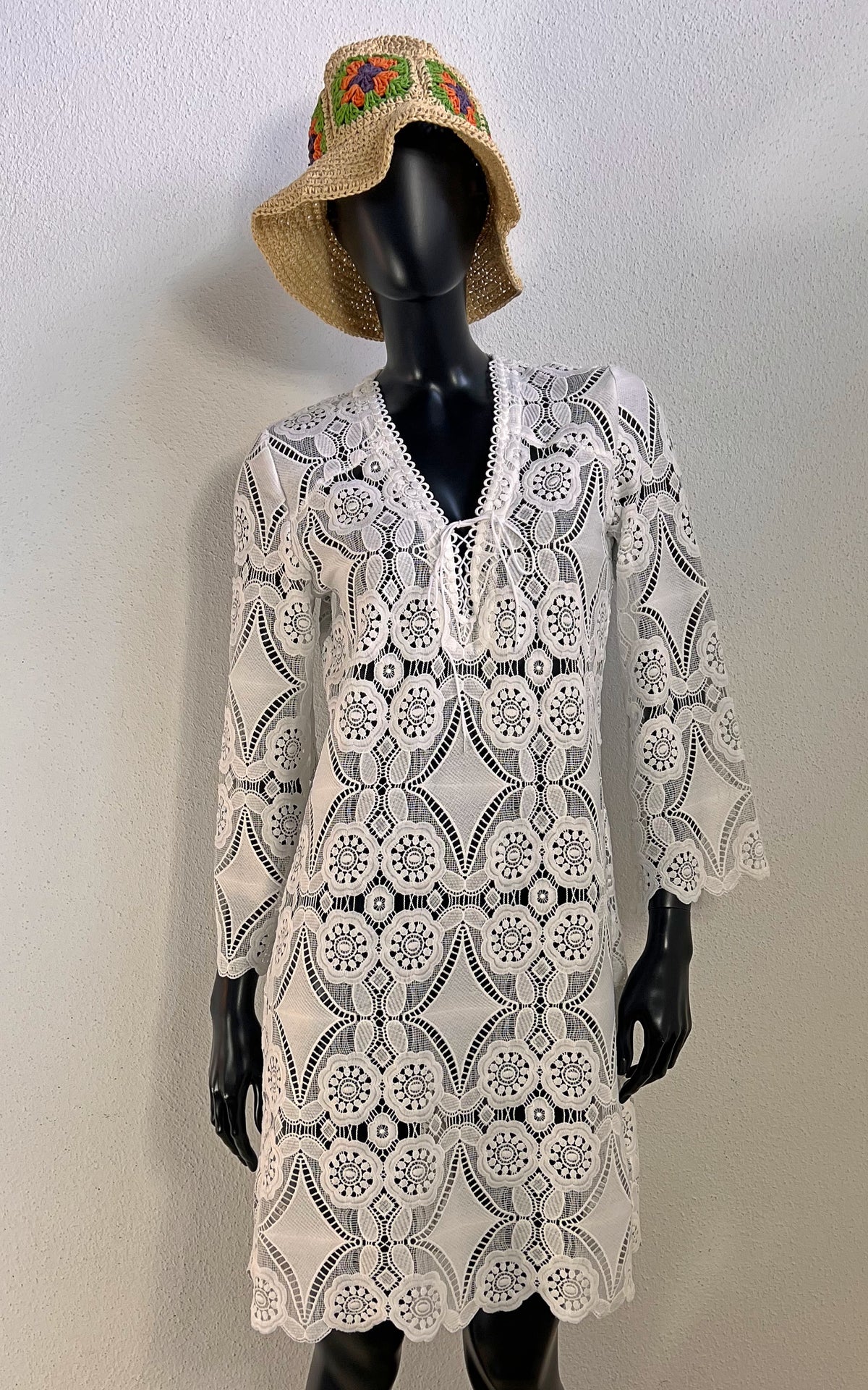 Valerie Khalfon Paris Crochet Style Lace Dress