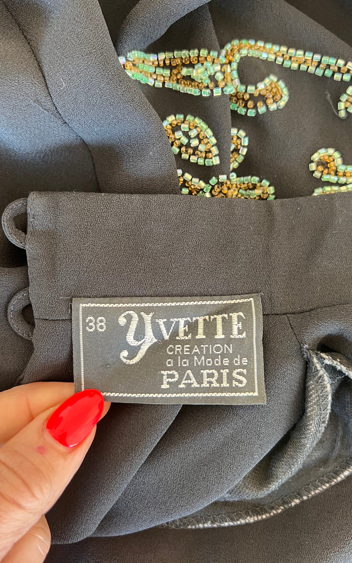 Vintage Yvette Paris Sequin Dress