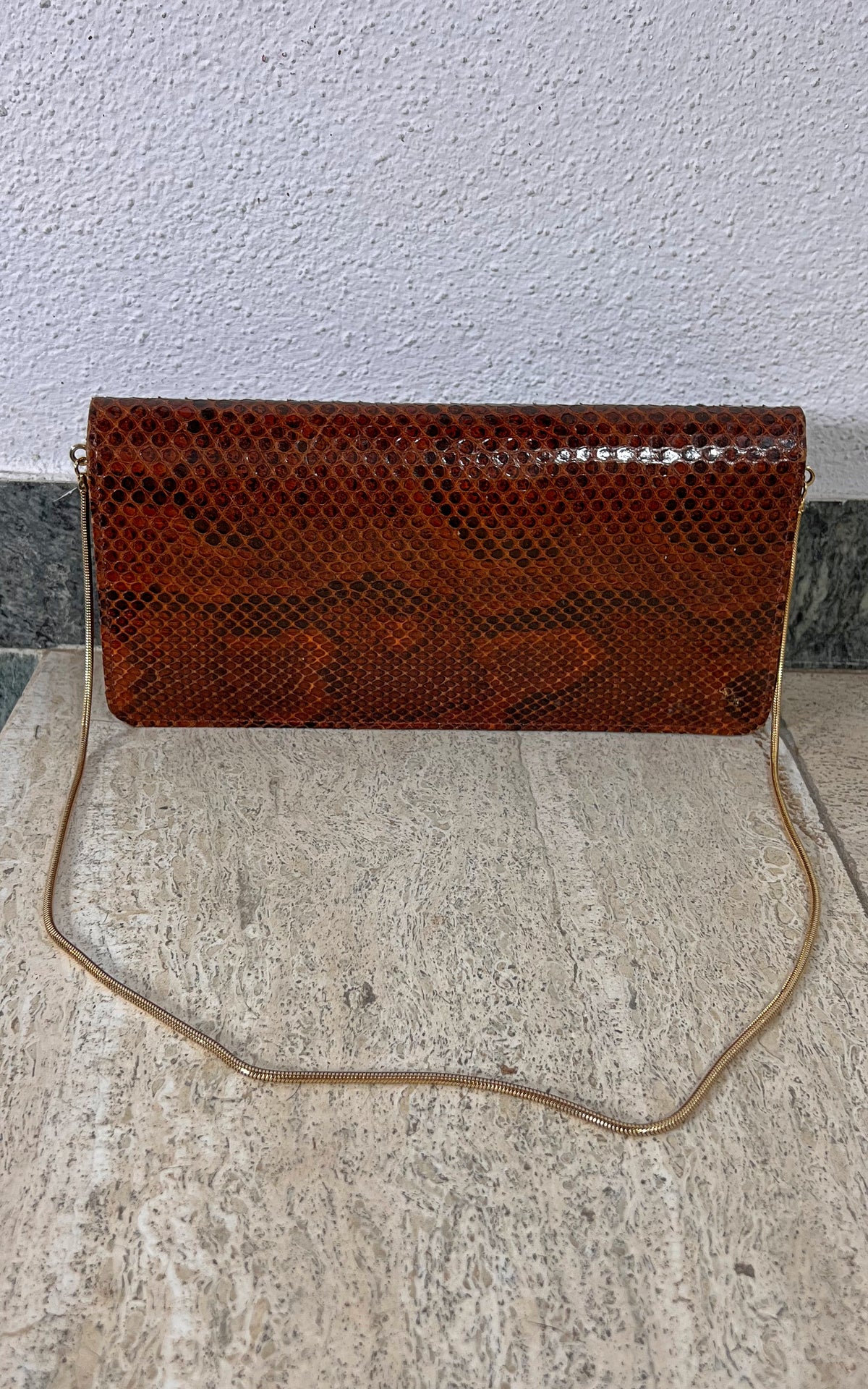 Vintage 70s Python Skin Bag