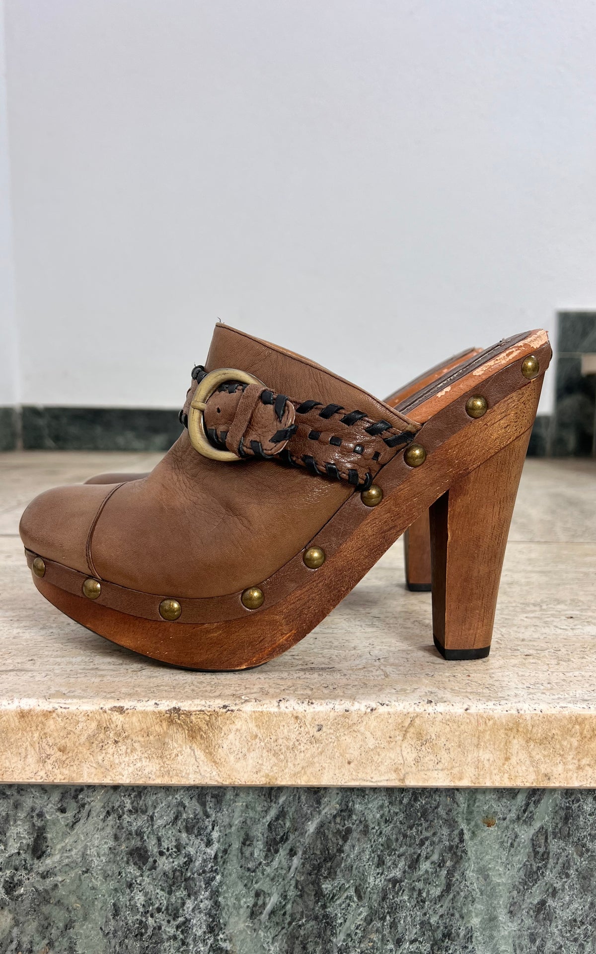 Vintage Early 2000 Buffalo London Platform Clogs 37