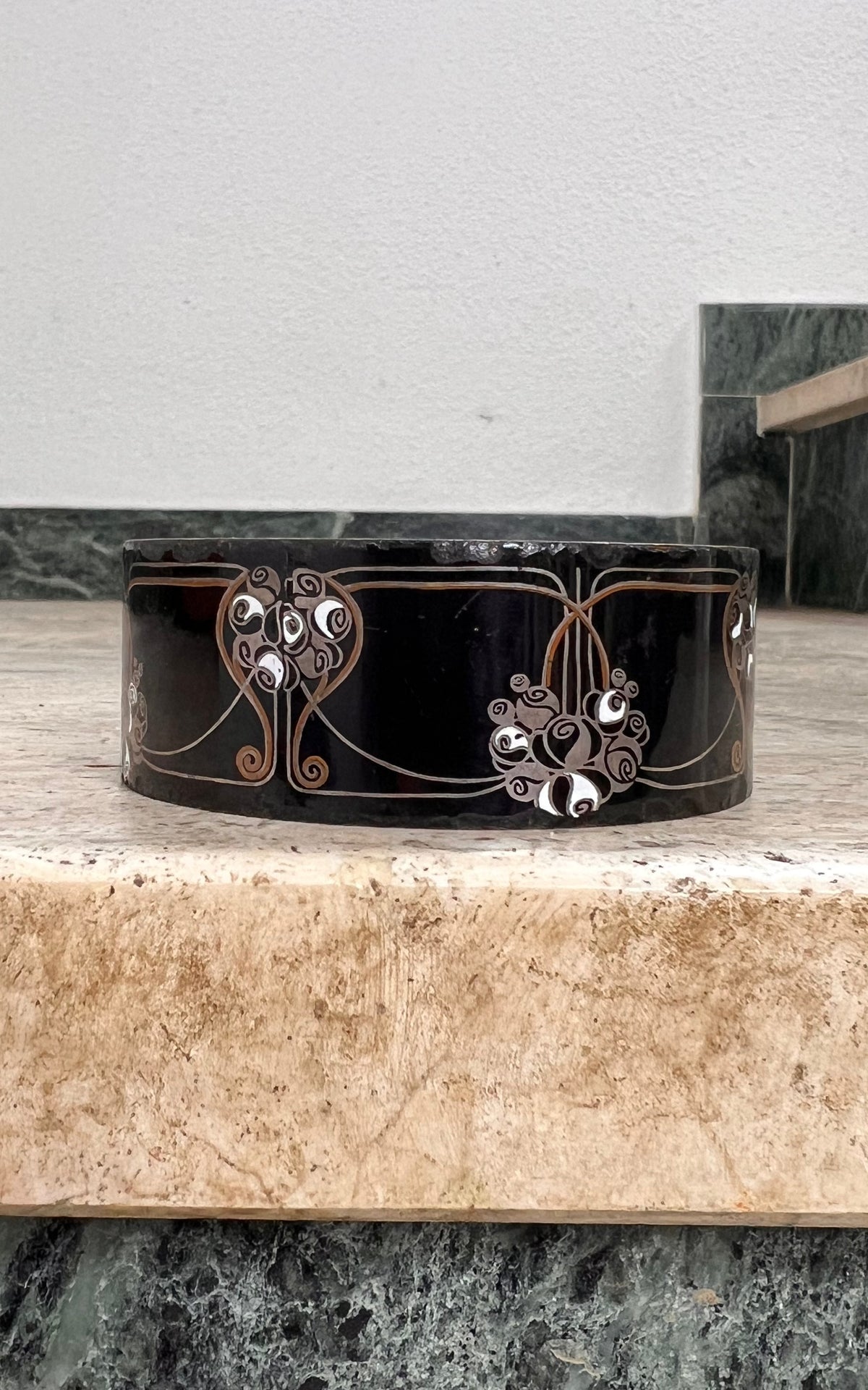 Vintage Michaela Frey Enamel Art Deco Armcuff