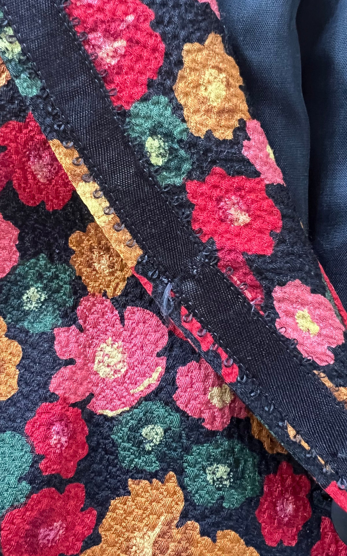 Vintage Flower Silk Blazer