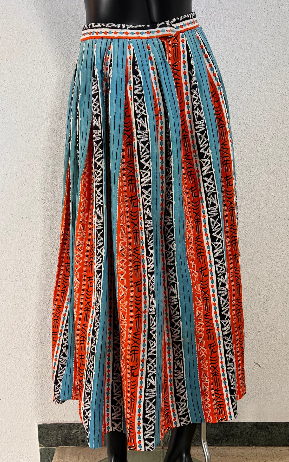 Vintage 50s Pleated Midi Skirt