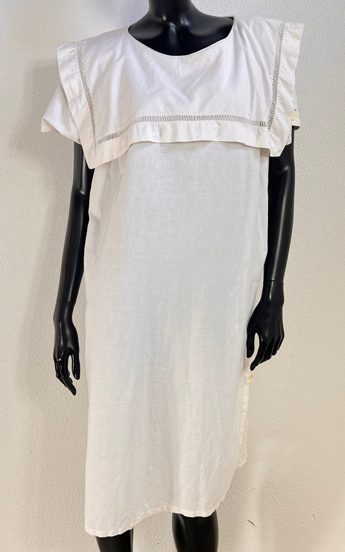 Vintage White Cotton Sailor Dress