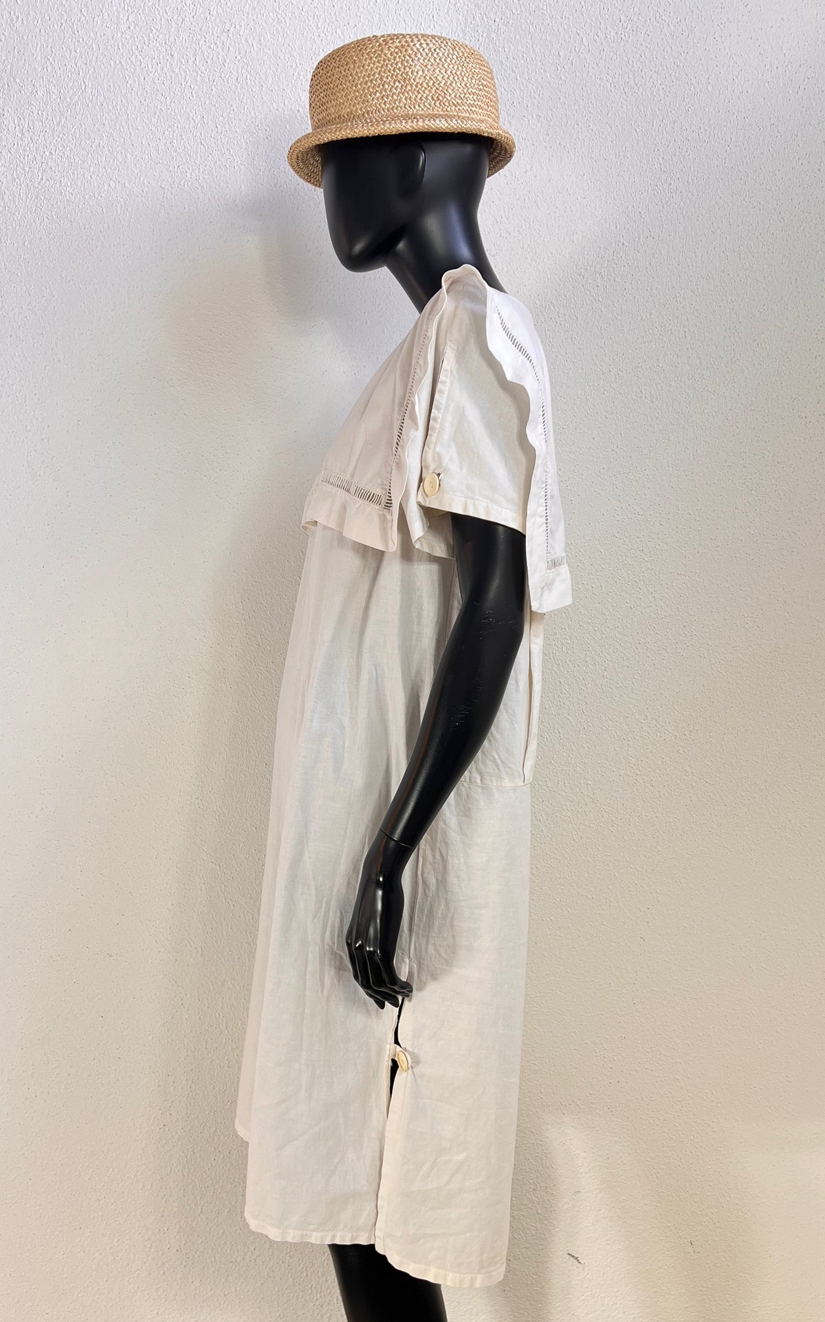 Vintage White Cotton Sailor Dress