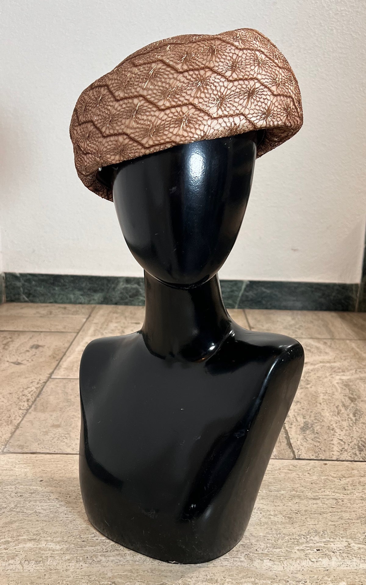 Vintage Lace Pillbox Hat