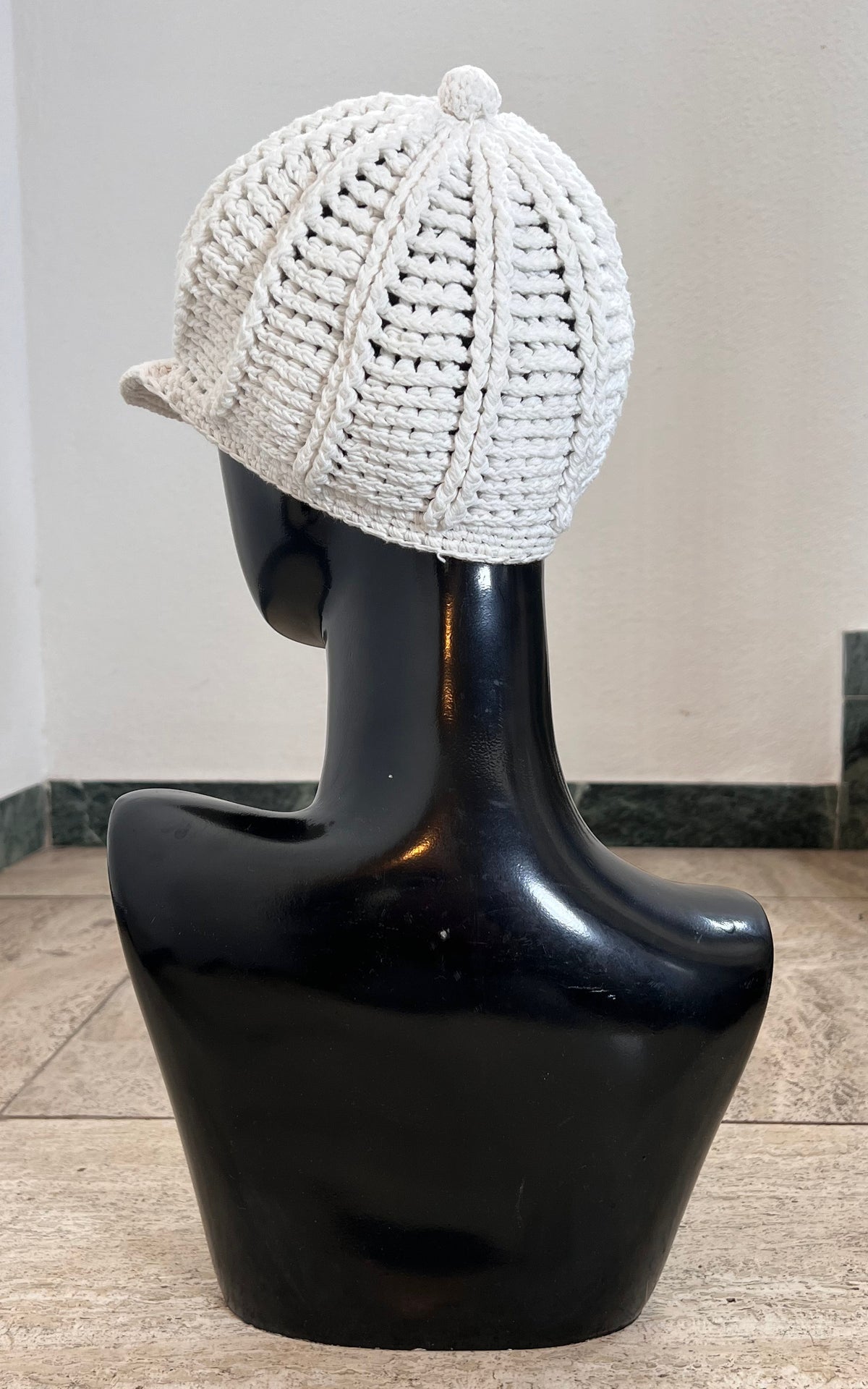 Vintage Crochet Baker Boy Hat