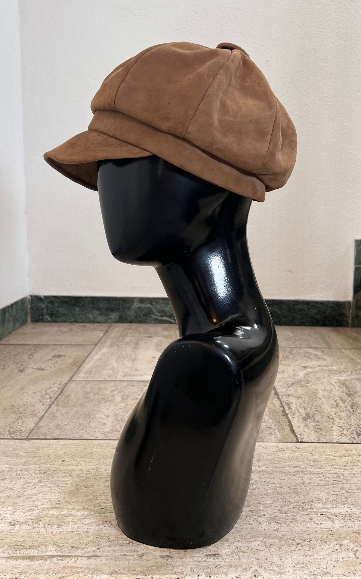 Vintage Leather Baker Boy Hat