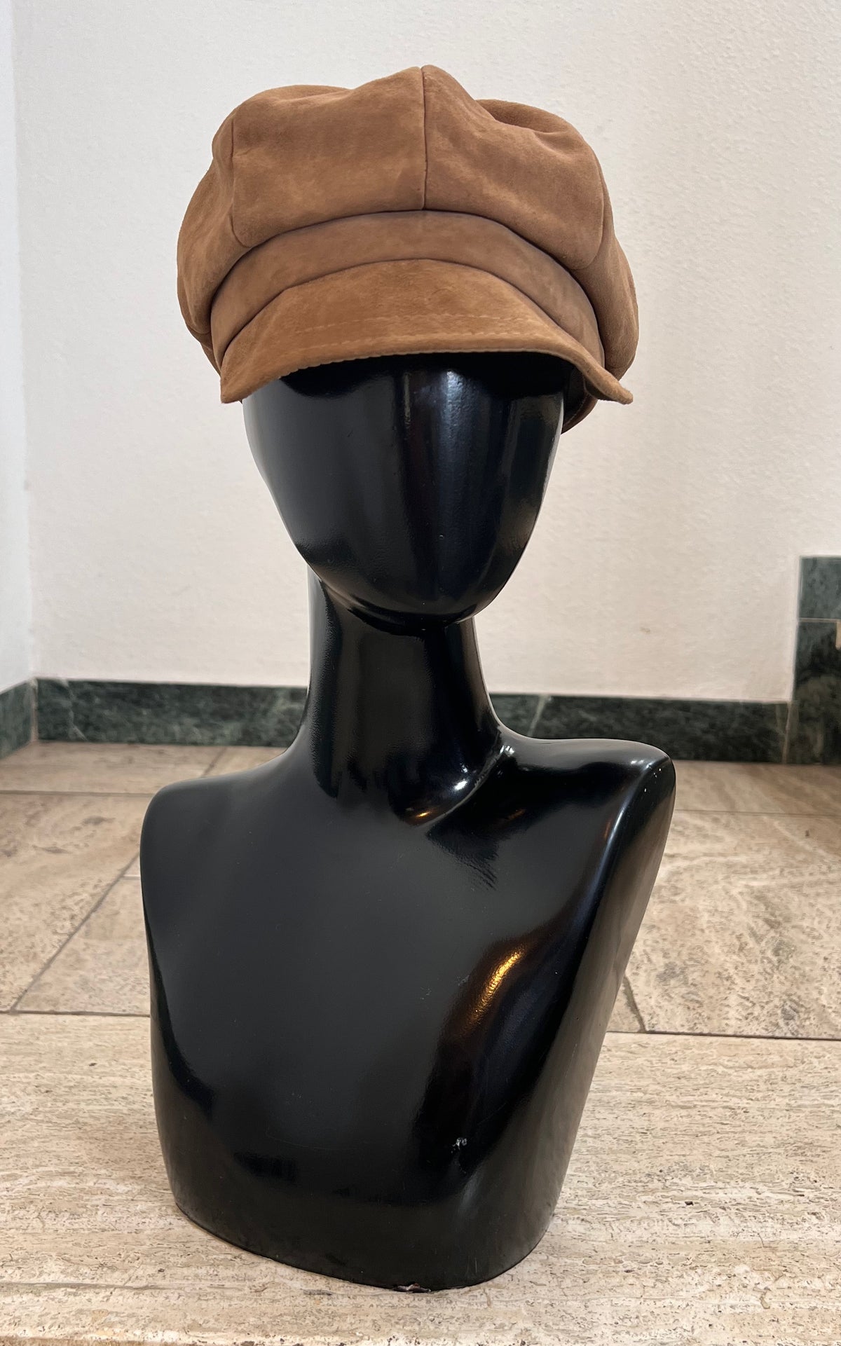 Vintage Leather Baker Boy Hat