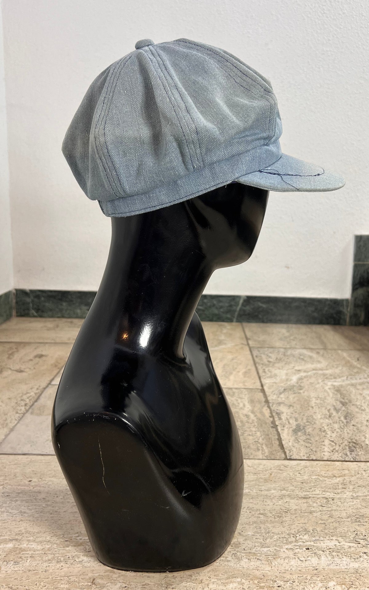 Vintage Light Denim Baker Boy Hat