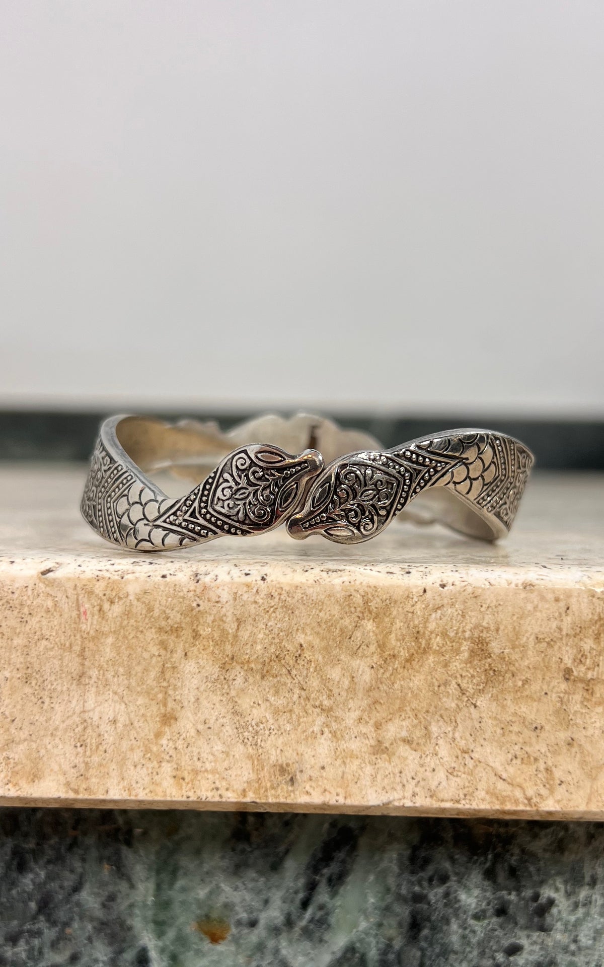 Vintage Silver Snake Bracelet