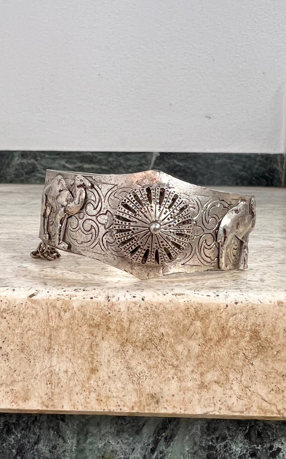 Vintage Silver Hippie Cuff Bracelet