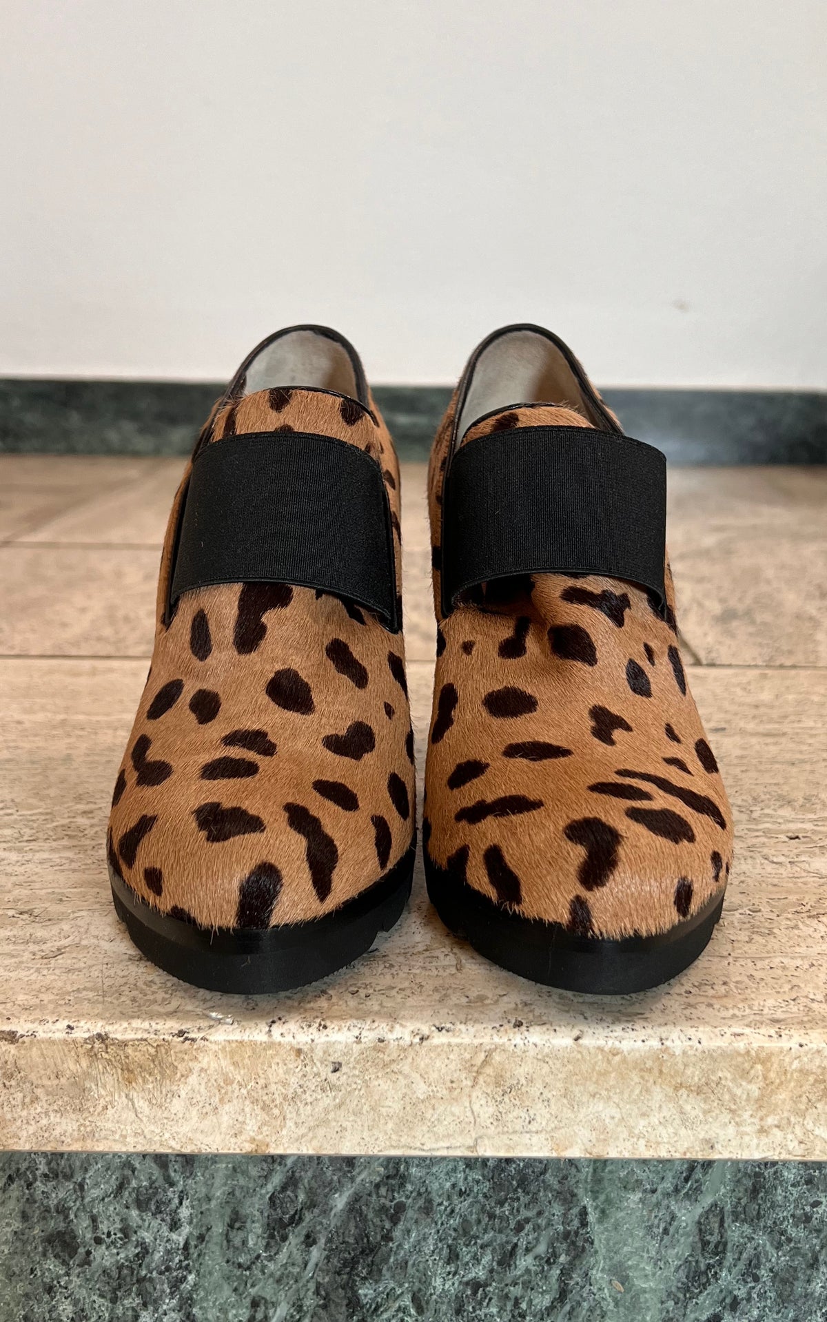 Vintage Walter Steiger Leo Fur Mules 37