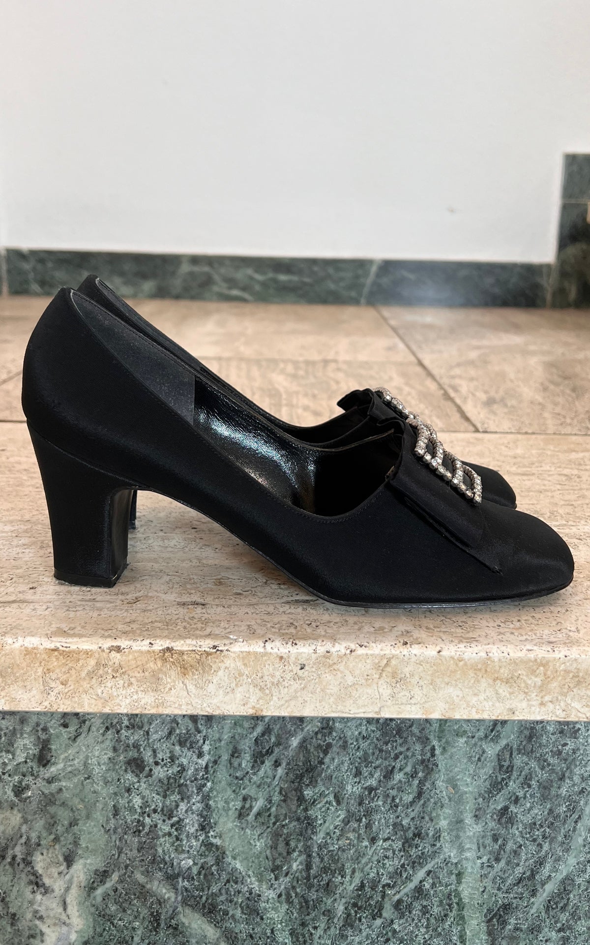 Vintage 60s Bally England Satin Mules 37