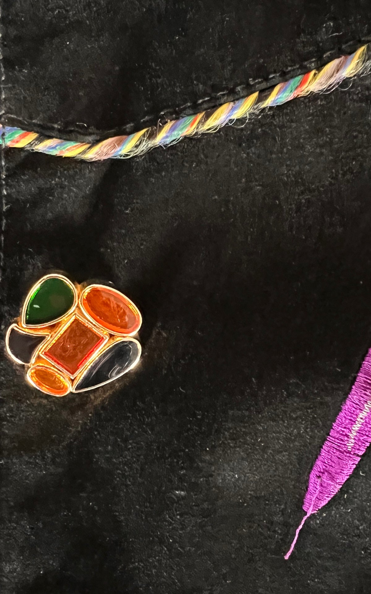 Vintage 90s Paint Brush Suede Jacket
