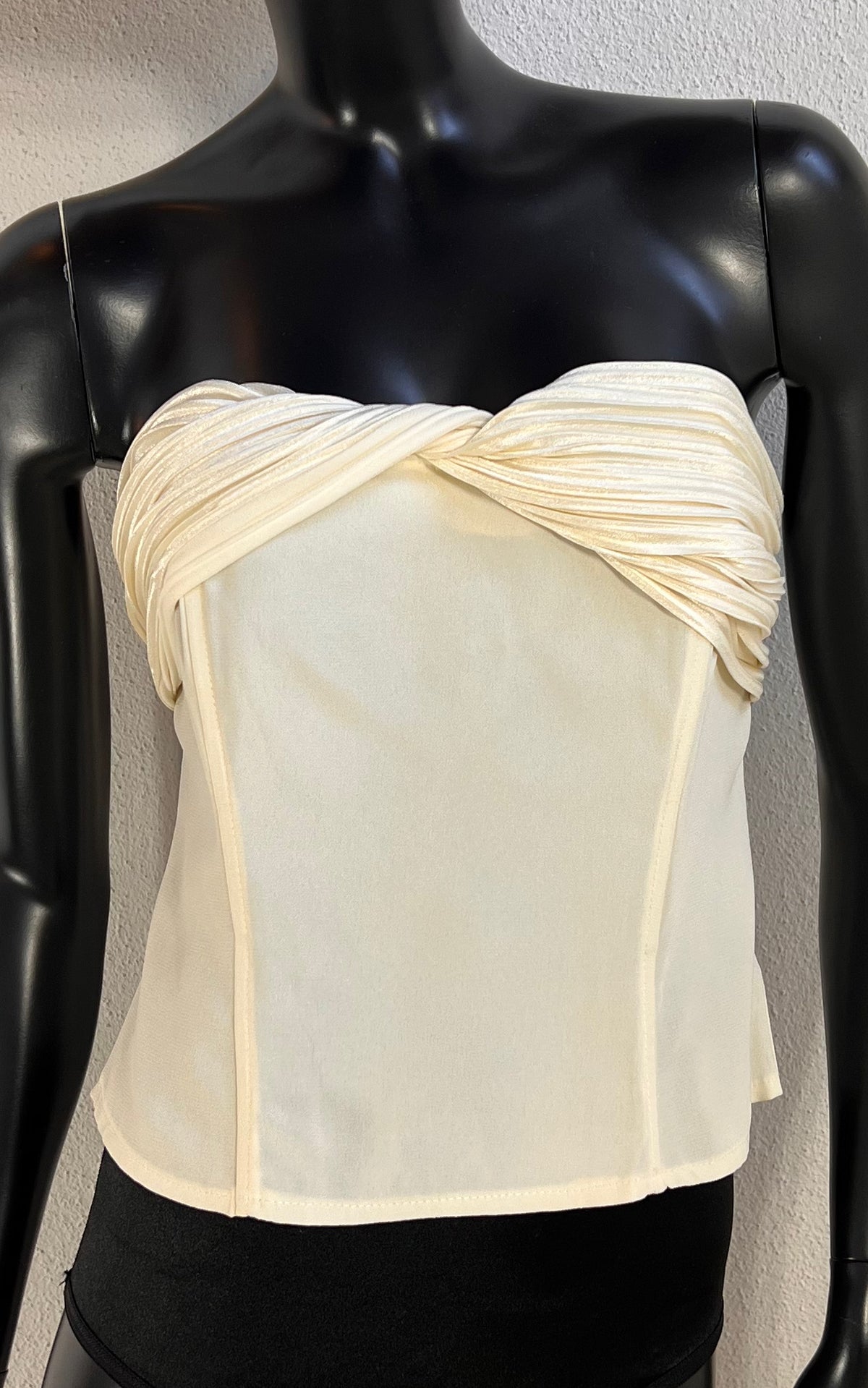 Vintage Wallis Strapless Bustier Top - Ivory