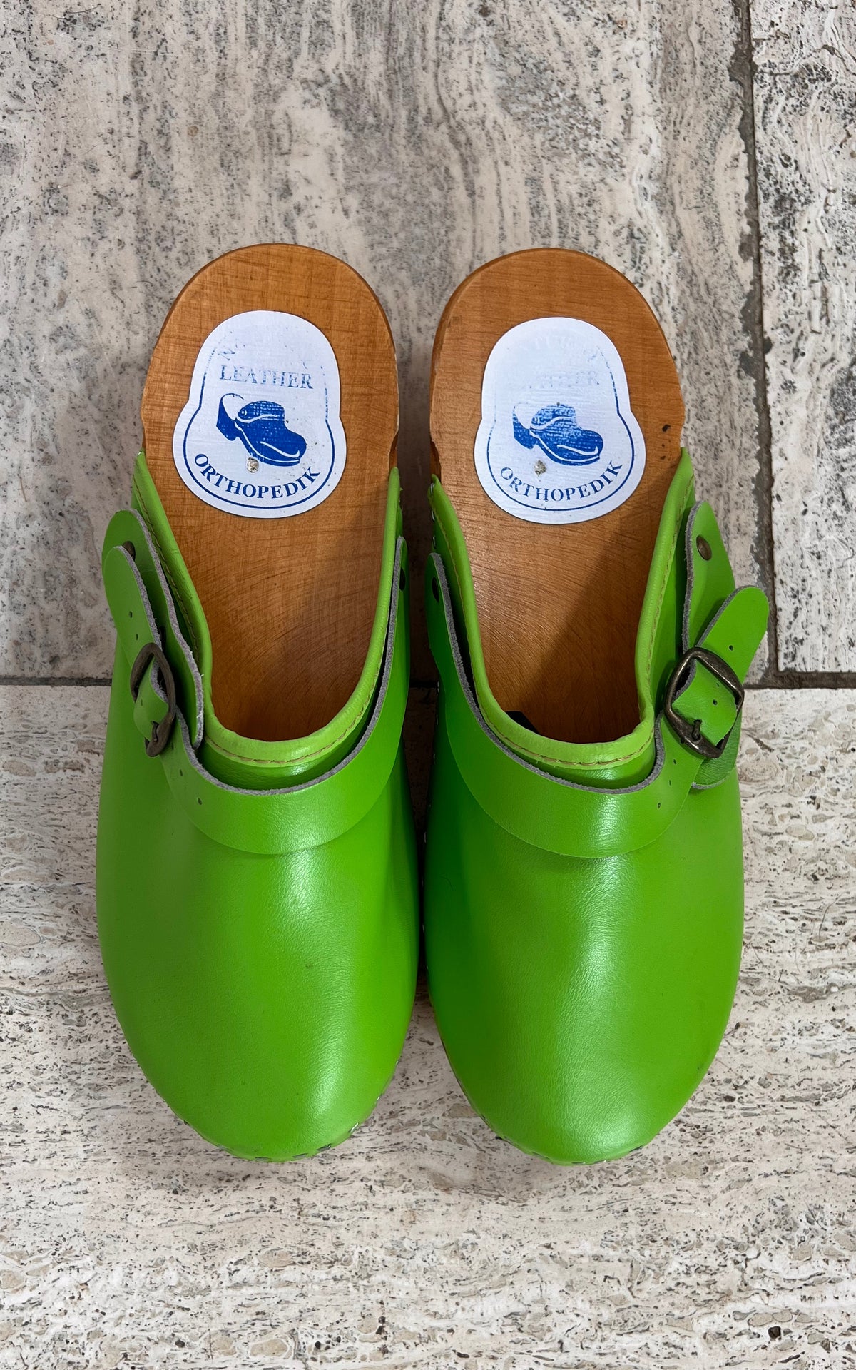 Vintage Green 70s Clogs 41
