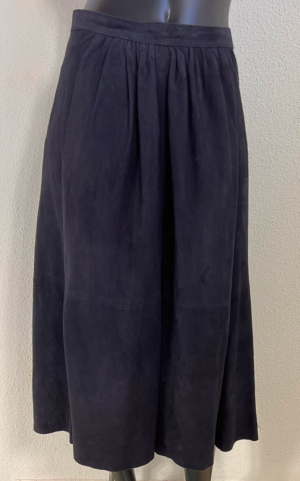 Vintage 70s Darkblue Suede Skirt