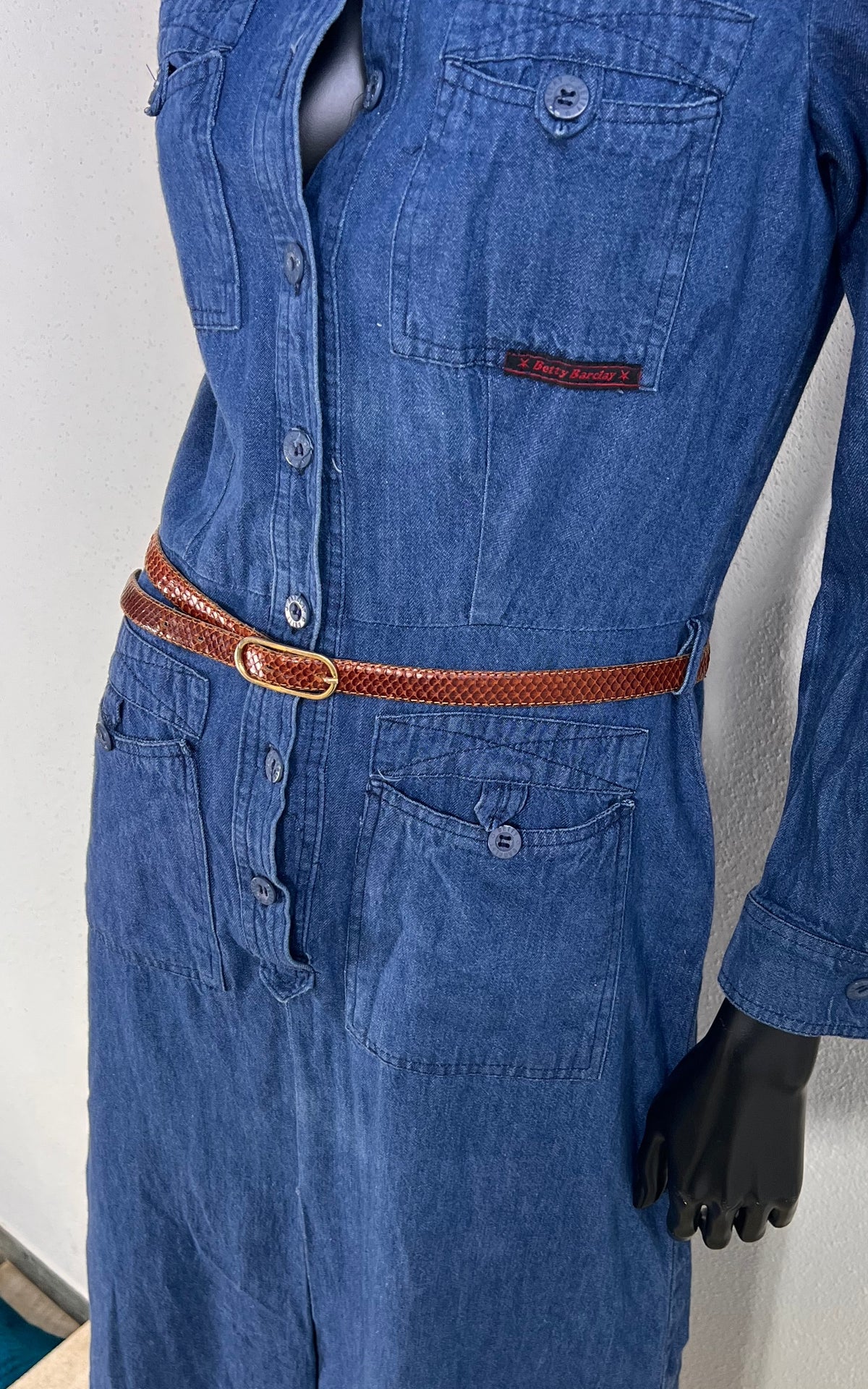 Early 70s Vintage Betty Barclay Denim Dress