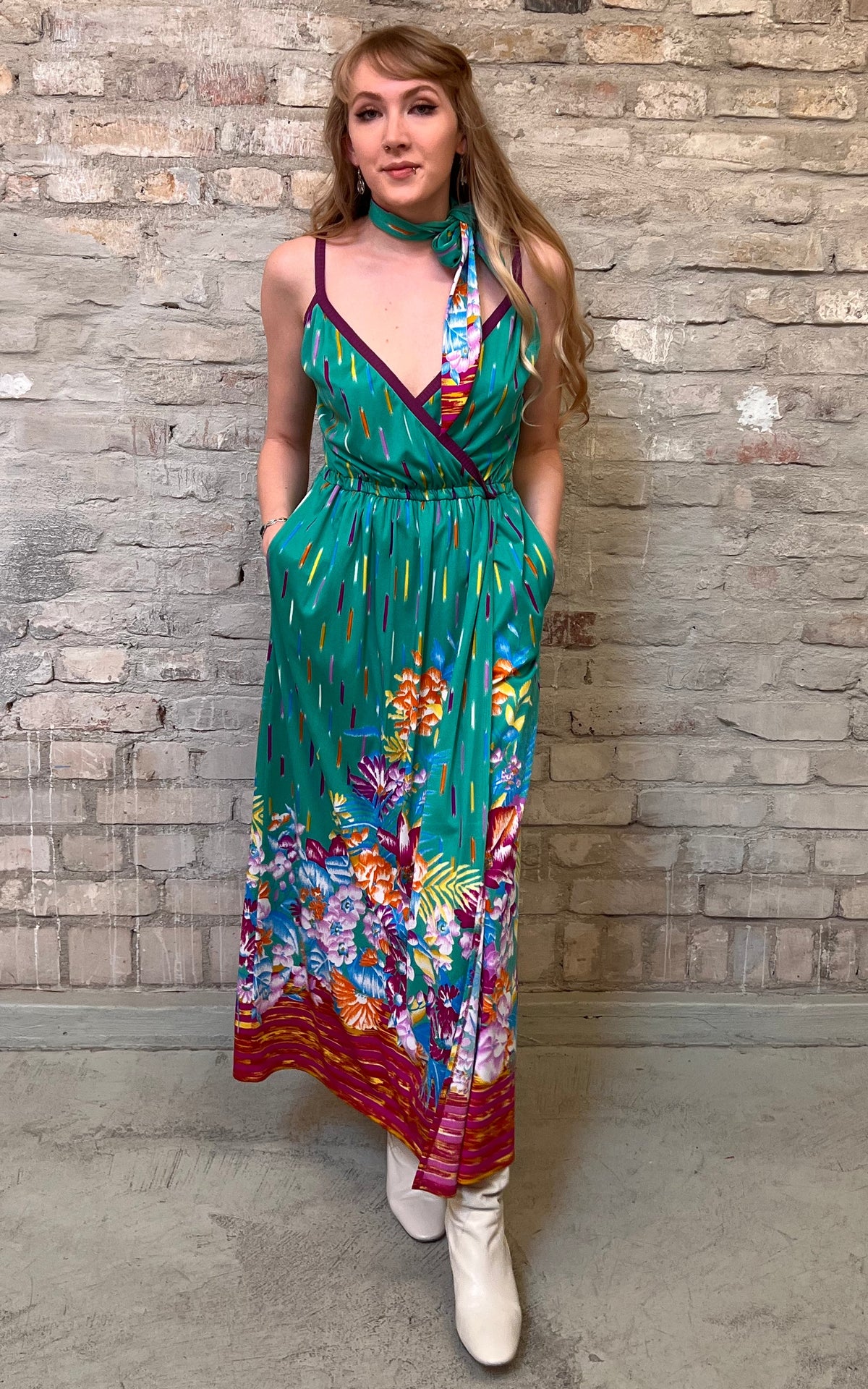 Vintage Oleg Cassini 70s Dress