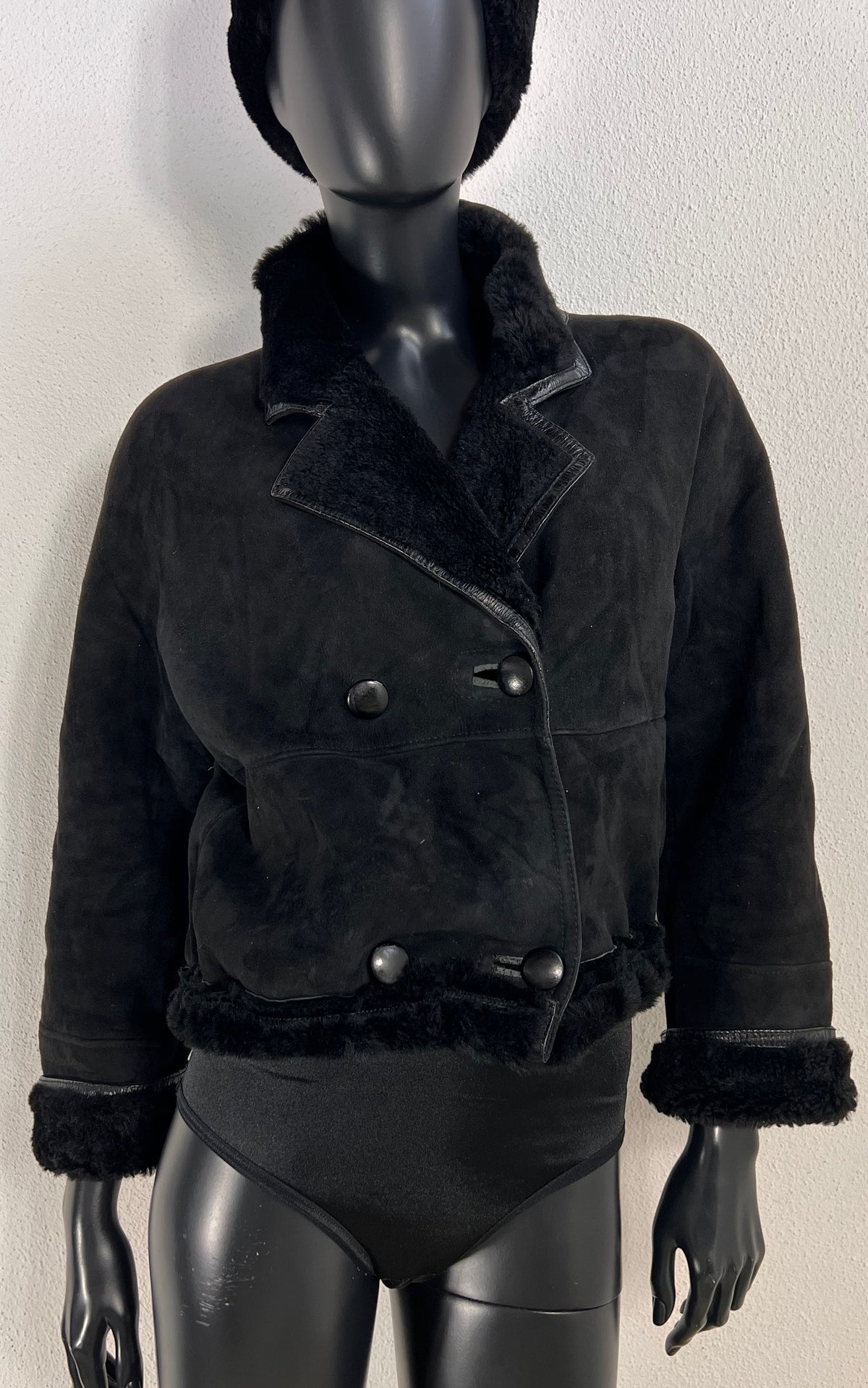 Vintage Cropped Shearling Jacket