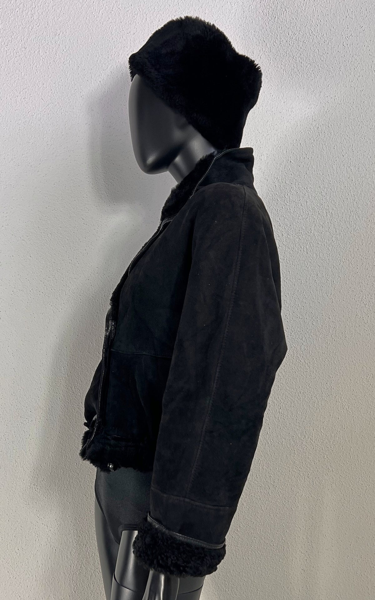 Vintage Cropped Shearling Jacket