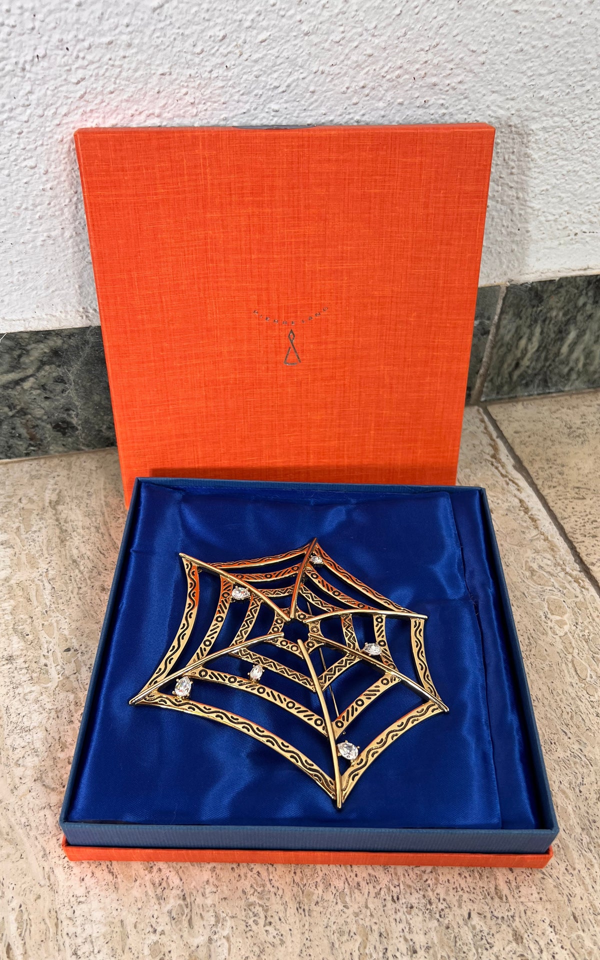 Vintage Pierre Lang Statement Spiderweb Brooch