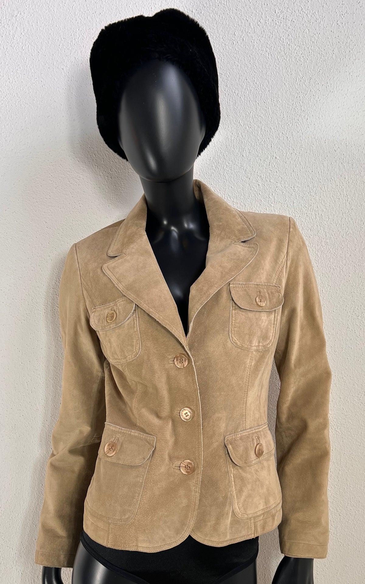 Vintage 90s Suede Blazer Jacket