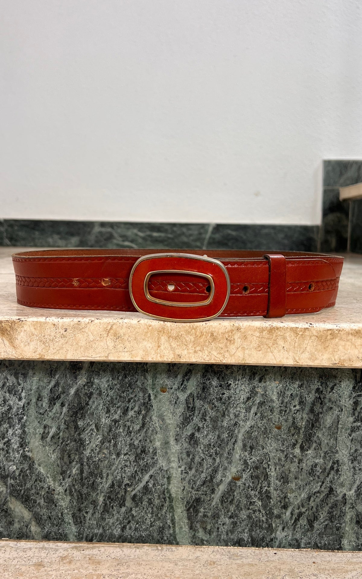 Vintage 70s Leather Belt