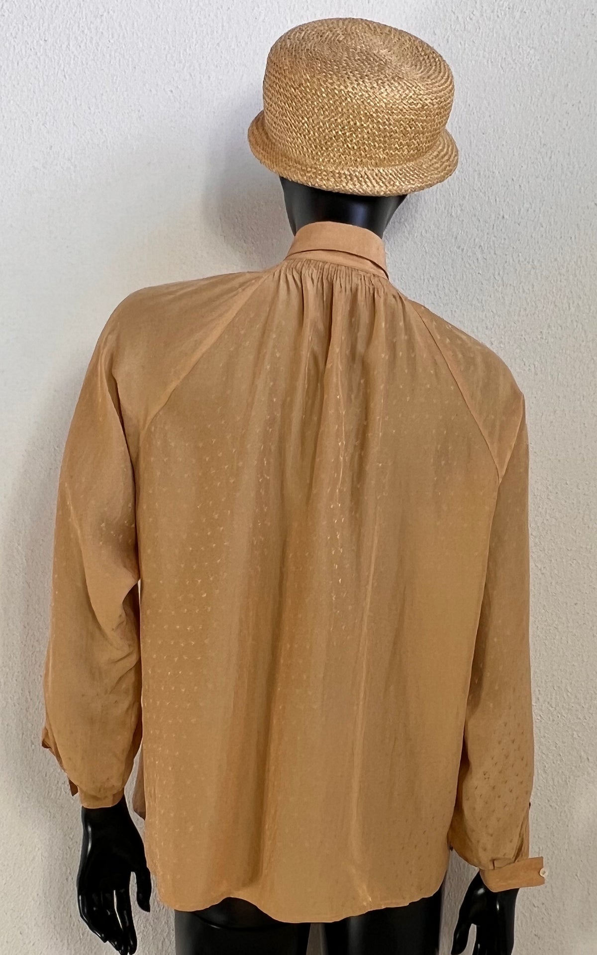Vintage 70s Blacky Dress Silk Blouse
