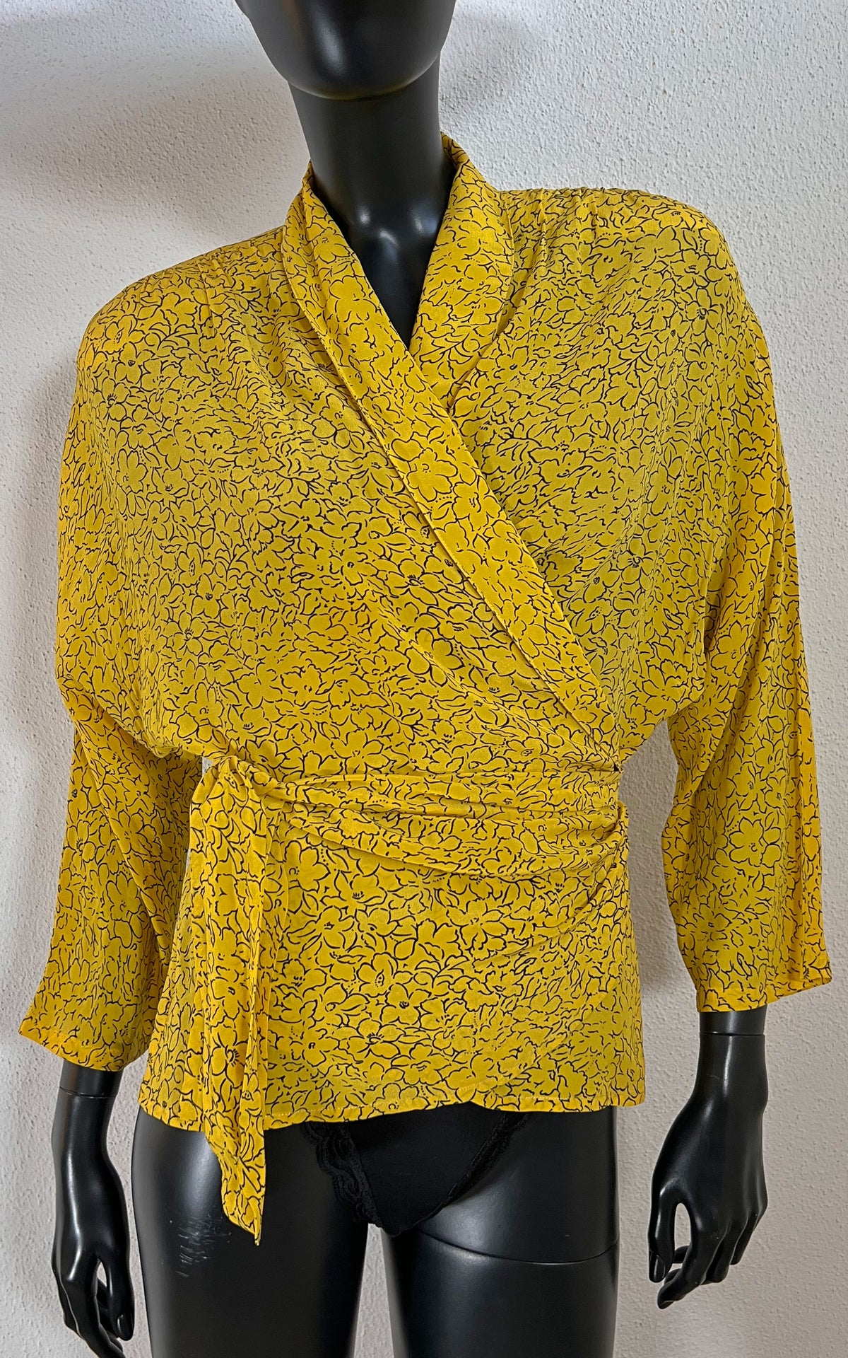 Vintage 90s Silk Wrap Blouse