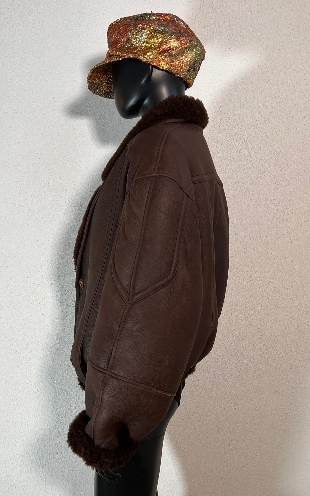 Vintage Reworked Cropped Shearling Jacket