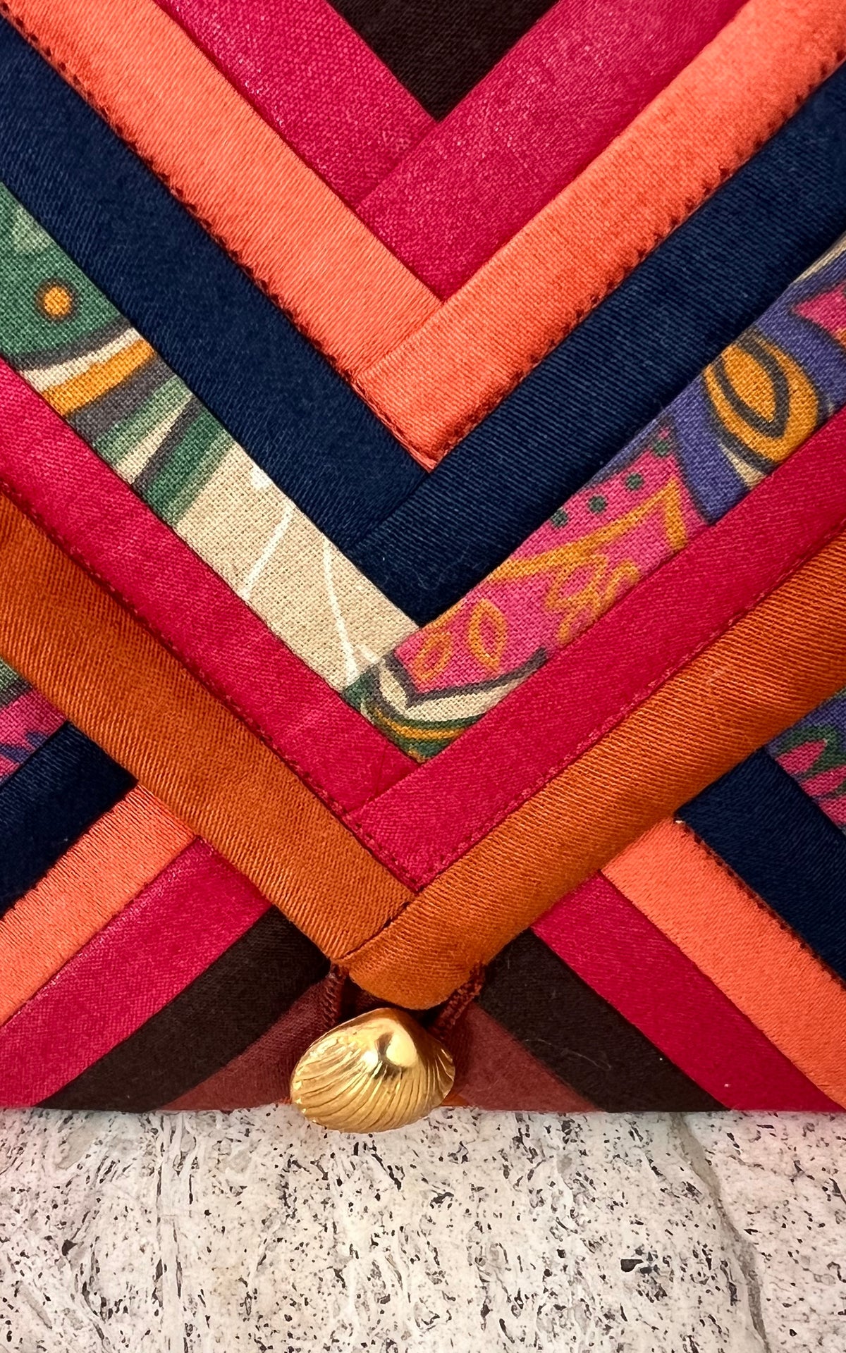 Handmade Patchwork Silk Clutch Bag