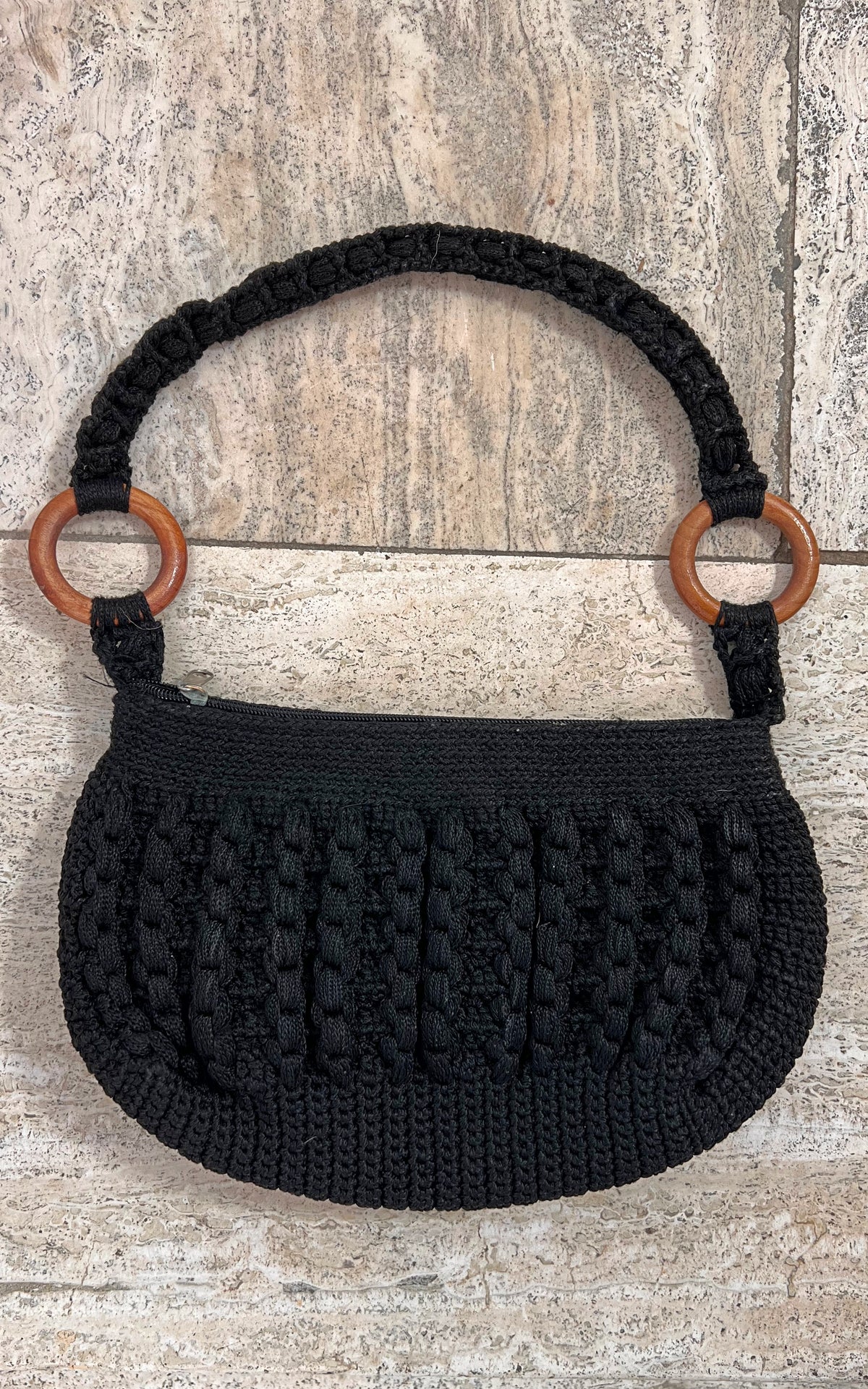 Vintage Crochet Baguette Bag