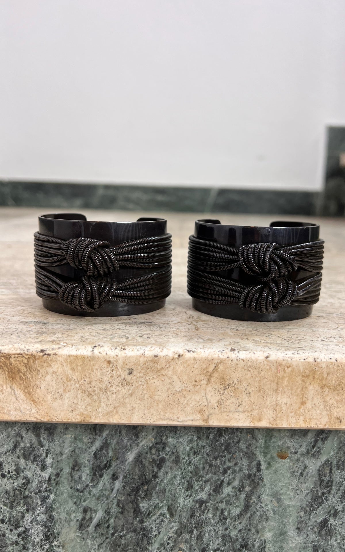 Darkbrown Metal Arm Cuff Set