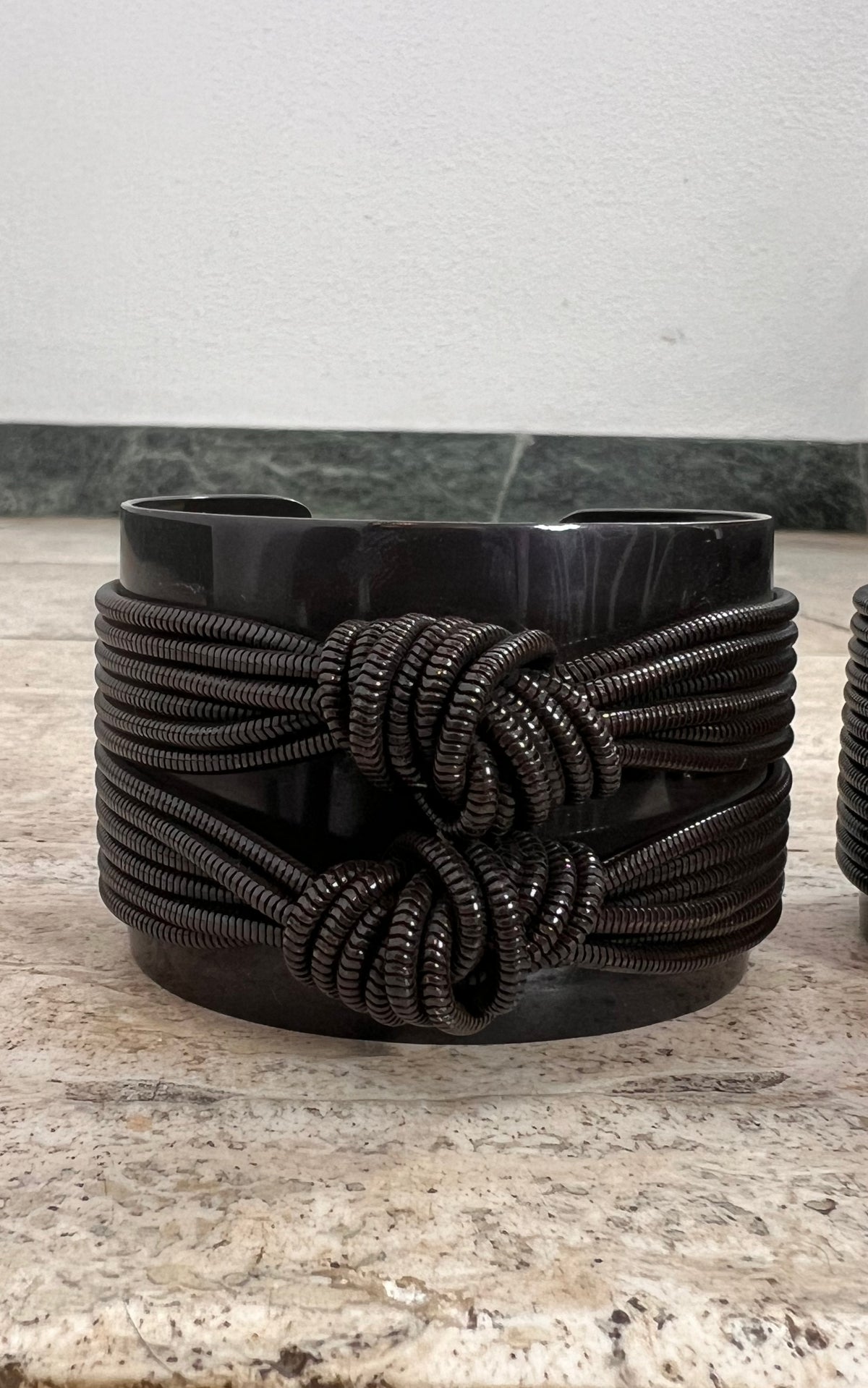 Darkbrown Metal Arm Cuff Set