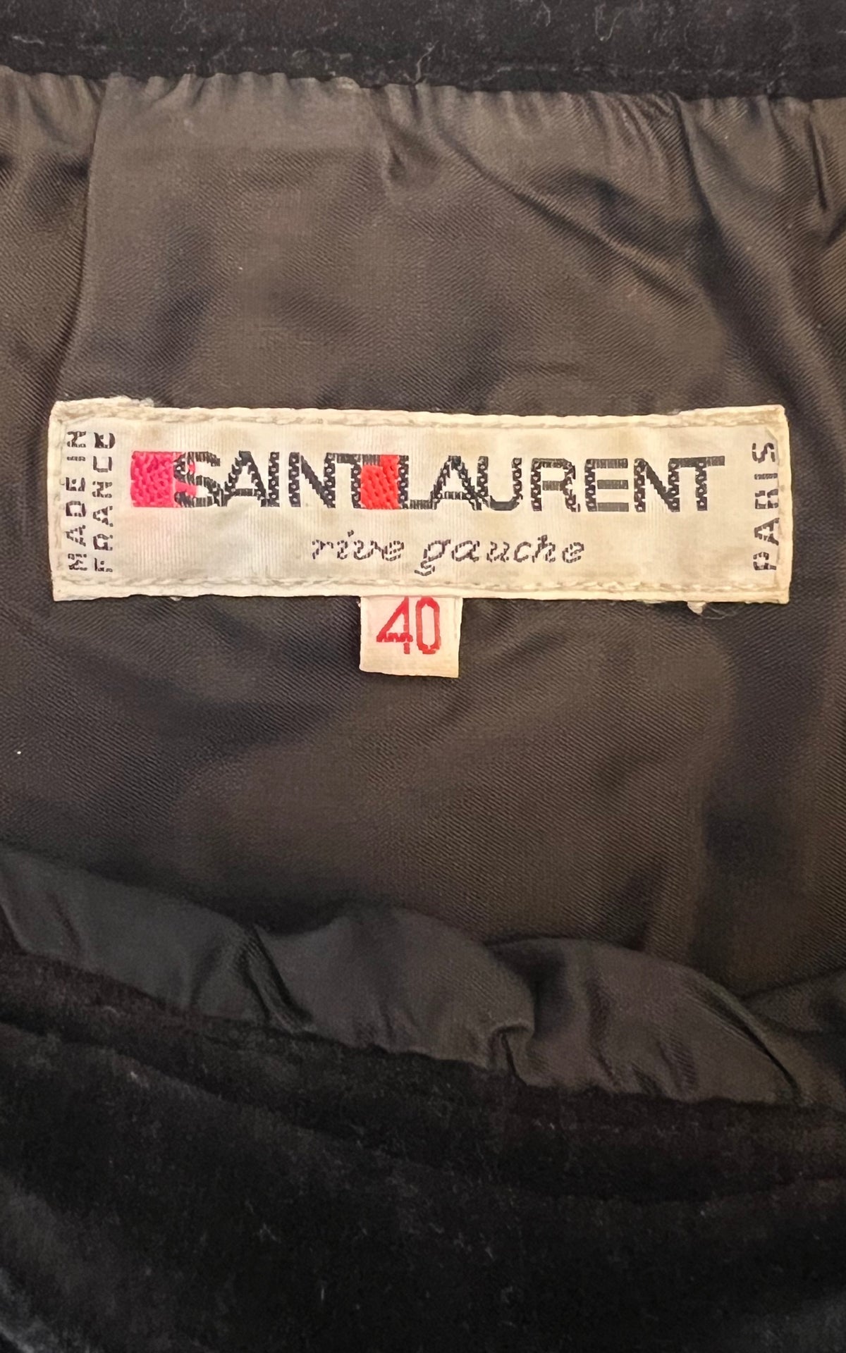 Vintage Yves Saint Laurent Darkbrown Velvet Skirt