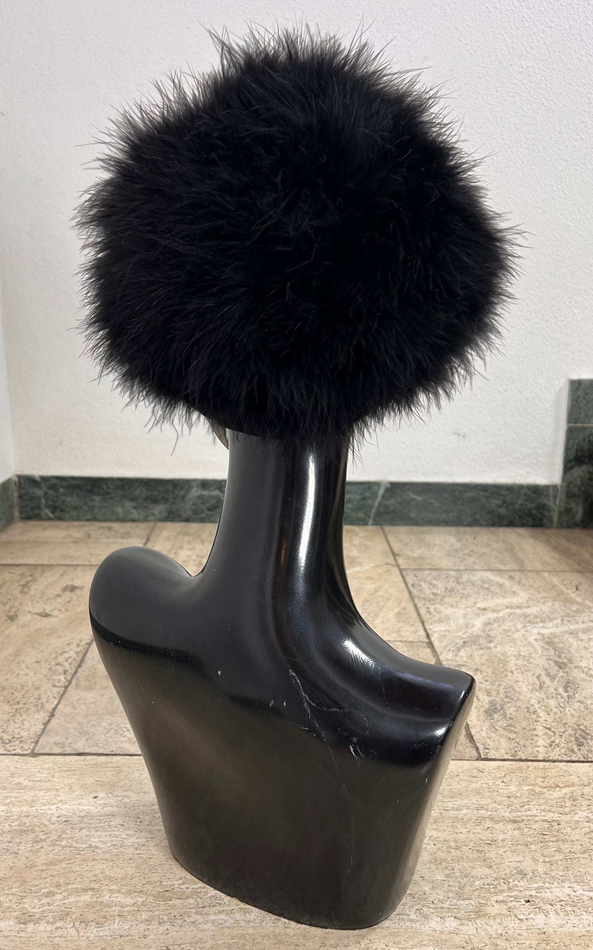 Vintage Marabou Feather Pillbox Hat